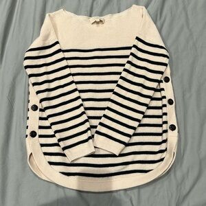 Sezane Clément Jumper Écru / Marine - Size XS